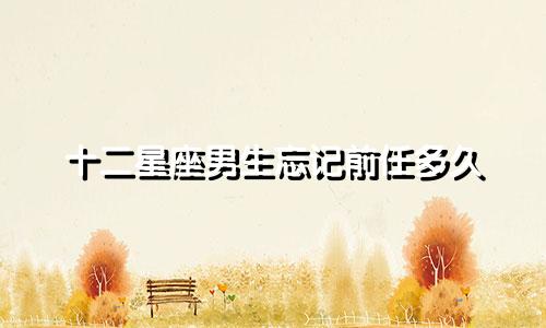 十二星座男生忘记前任多久