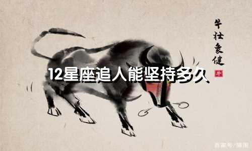 12星座追人能坚持多久
