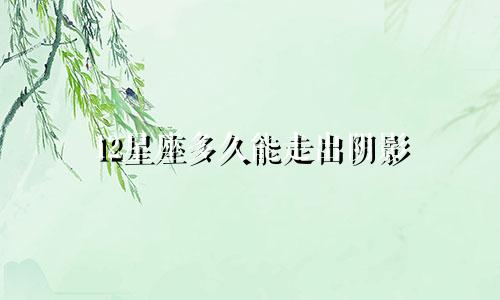 12星座多久能走出阴影