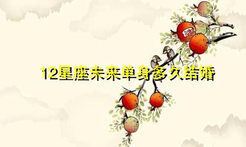 12星座未来单身多久结婚