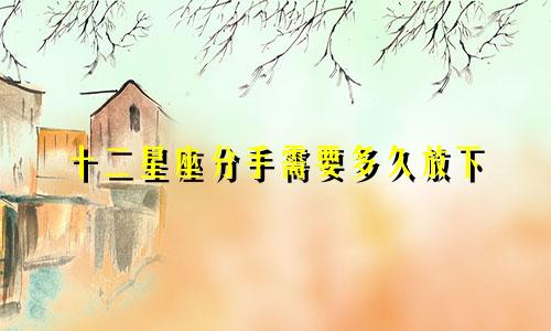 十二星座分手需要多久放下