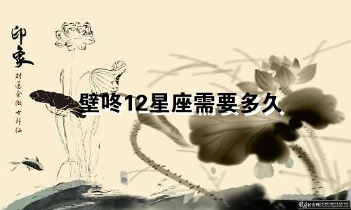 壁咚12星座需要多久