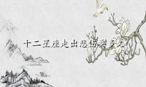 十二星座走出悲伤要多久