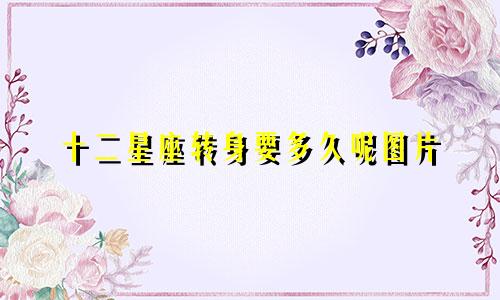 十二星座转身要多久呢图片