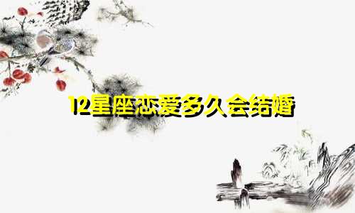 12星座恋爱多久会结婚