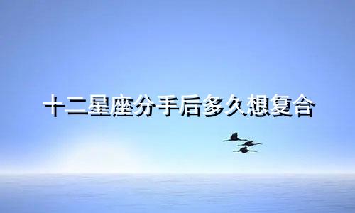 十二星座分手后多久想复合