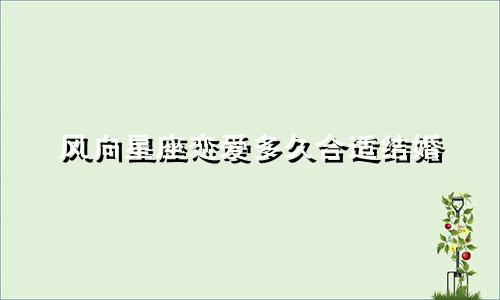 风向星座恋爱多久合适结婚