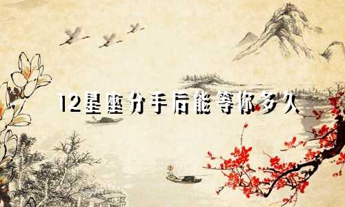 12星座分手后能等你多久