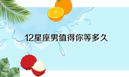12星座男值得你等多久