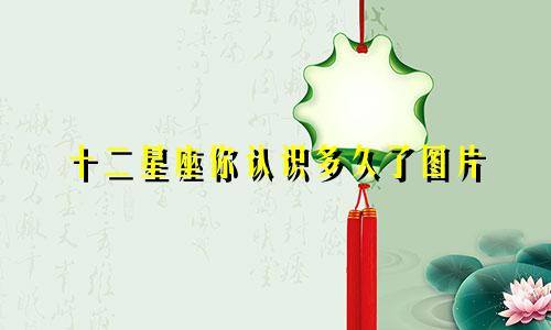 十二星座你认识多久了图片