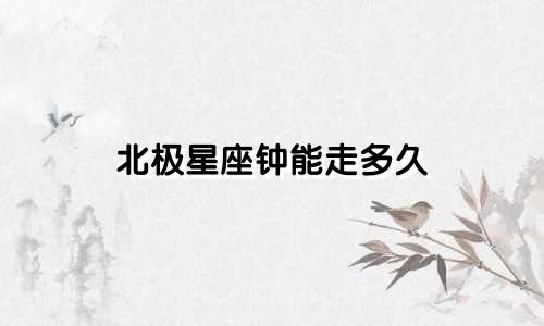 北极星座钟能走多久