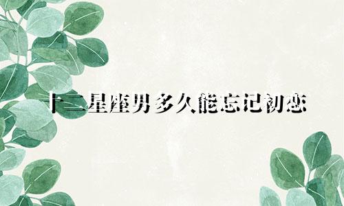 十二星座男多久能忘记初恋