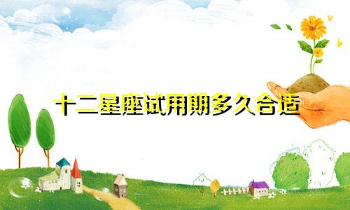 十二星座试用期多久合适