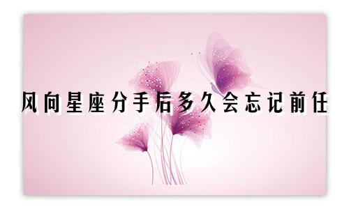 风向星座分手后多久会忘记前任