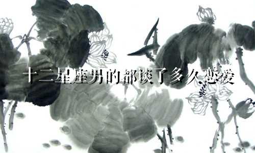 十二星座男的都谈了多久恋爱