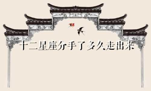 十二星座分手了多久走出来