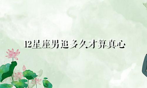 12星座男追多久才算真心