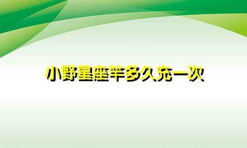 小野星座竿多久充一次