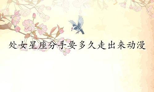 处女星座分手要多久走出来动漫