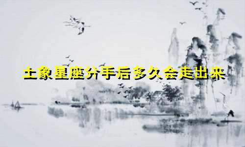 土象星座分手后多久会走出来