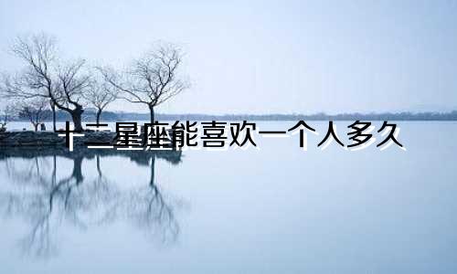 十二星座能喜欢一个人多久