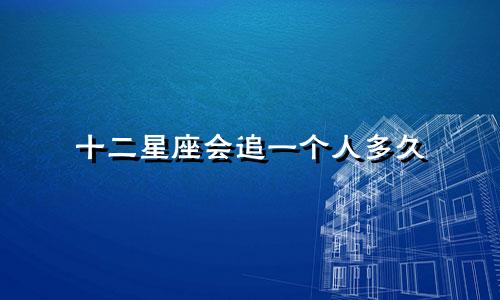 十二星座会追一个人多久