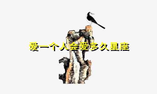 爱一个人会爱多久星座