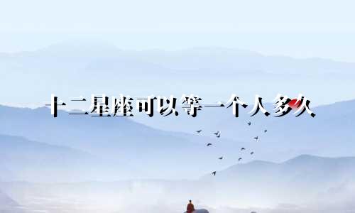 十二星座可以等一个人多久