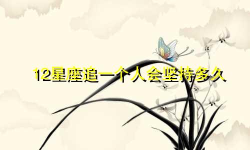 12星座追一个人会坚持多久