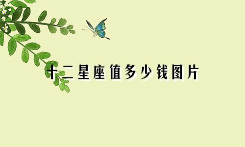 十二星座值多少钱图片