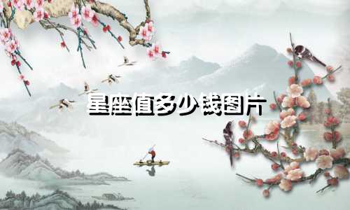 星座值多少钱图片