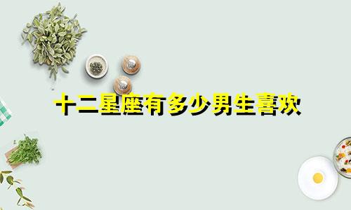 十二星座有多少男生喜欢