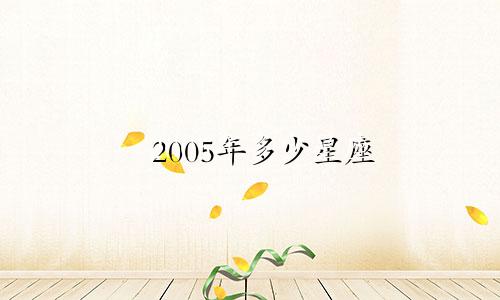 2005年多少星座