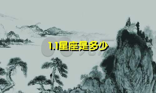 1.1星座是多少