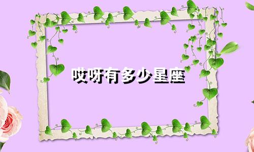 哎呀有多少星座