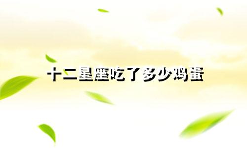 十二星座吃了多少鸡蛋