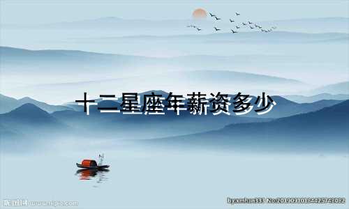 十二星座年薪资多少