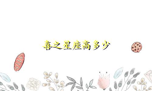 喜之星座高多少