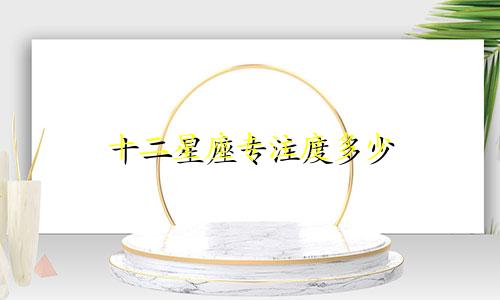 十二星座专注度多少