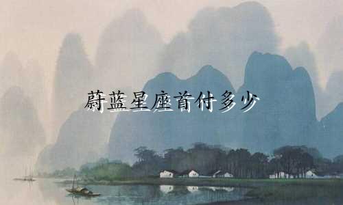 蔚蓝星座首付多少