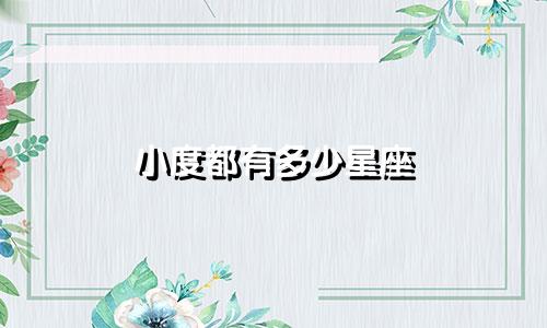 小度都有多少星座