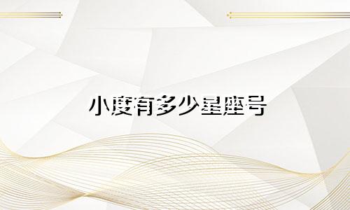 小度有多少星座号