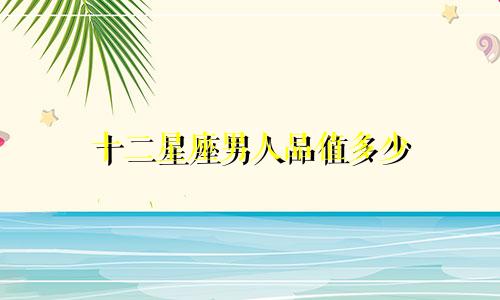 十二星座男人品值多少