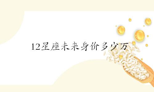 12星座未来身价多少万