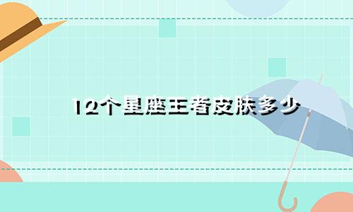 12个星座王者皮肤多少