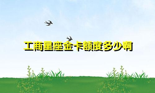 工商星座金卡额度多少啊
