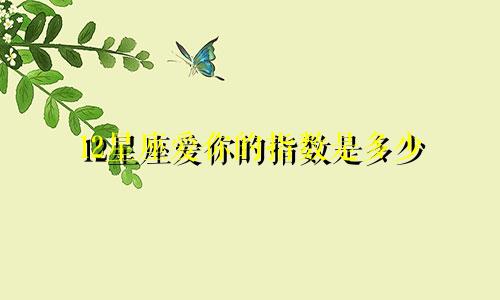 12星座爱你的指数是多少