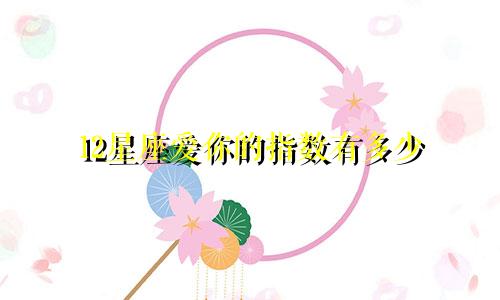 12星座爱你的指数有多少