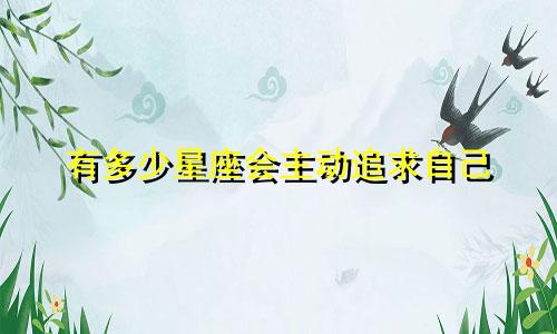 有多少星座会主动追求自己