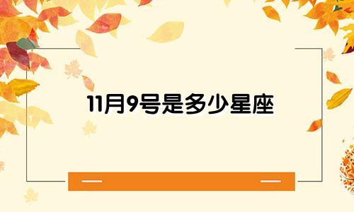 11月9号是多少星座
